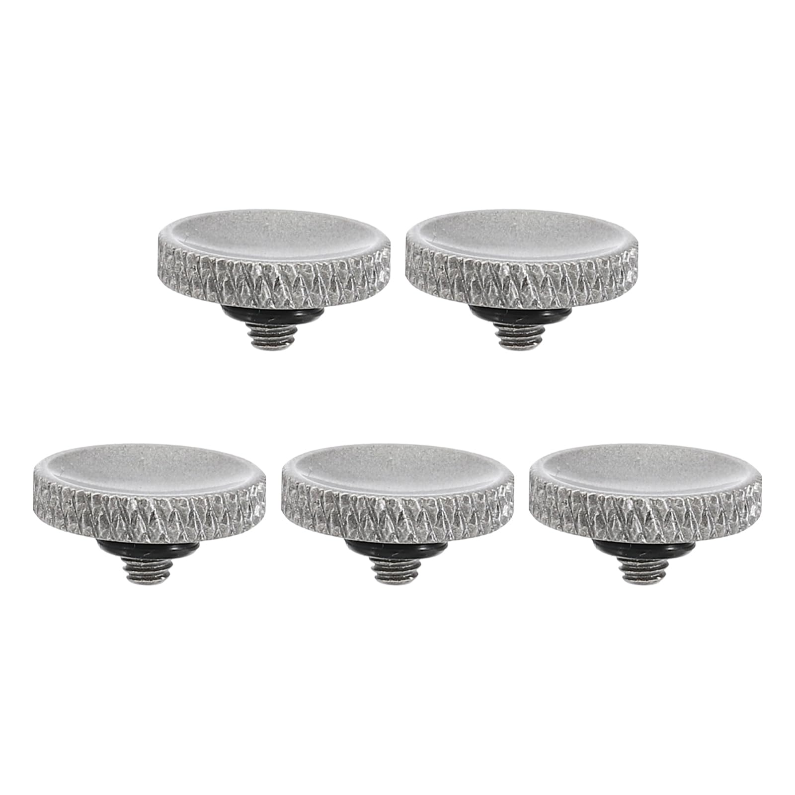 PATIKIL Camera Shutter Button, 5 Pack Soft Shutter Release Button Pure Copper Camera Button Knurled Suitable for Nikon for Fujifilm for Leica DSLR/SLR Camera, Gray