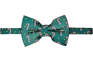 Retreez Delightful Christmas Candy Canes Pattern Pre-tied Boy's Bow Tie