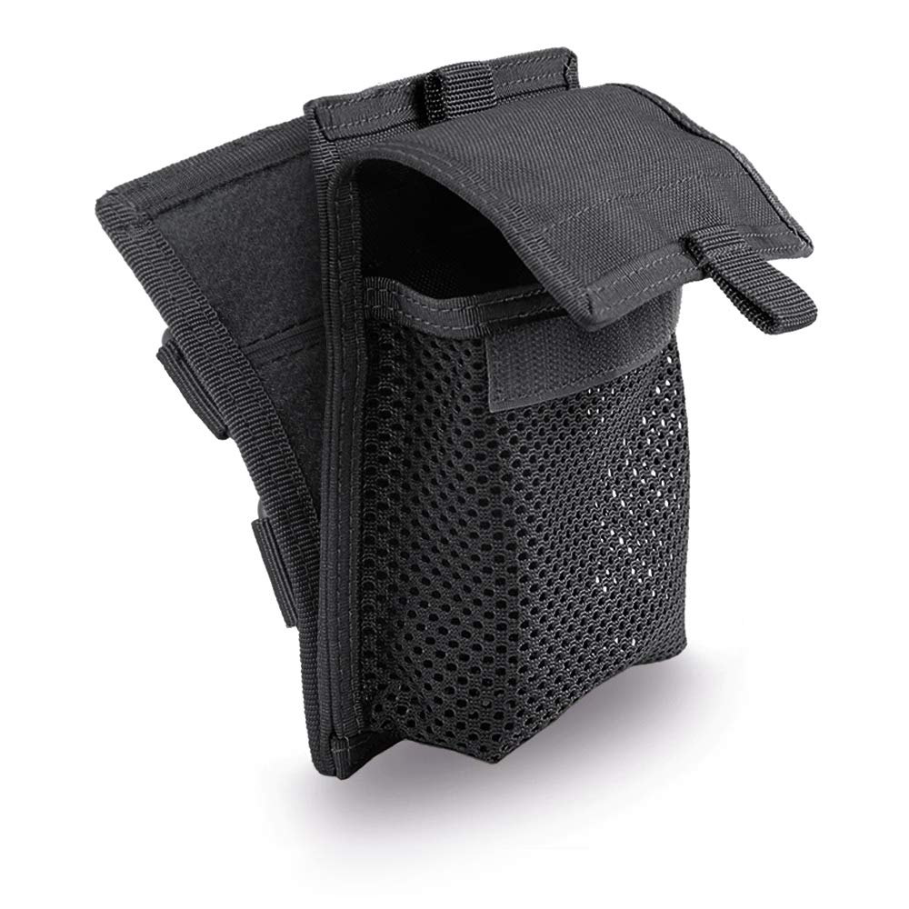 LIVANS Tactical Mesh Pocket, Molle Mesh Pouch Small Utility Pouch Mag Dump Pouch Storage Pocket Backpack Attachment EDC Pouch Hook-N-Loop Quick Release Design