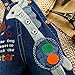 KIDSCOOL SPACE Baby Summer Cotton Denim 3D Long Neck Dog Short Overalls,Blue,12-18 Months