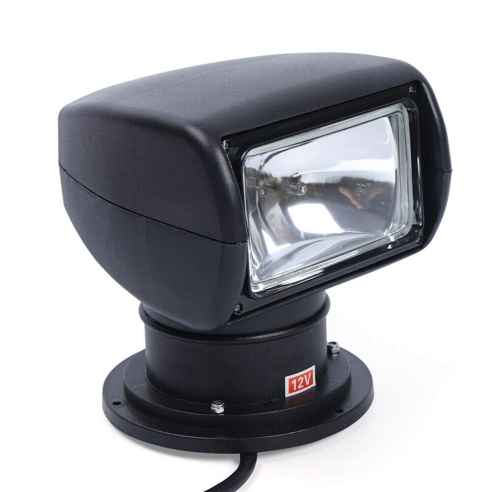 XYOUNG Searchlight, Boat LED Light, 100W 2500LM 3200K Marine Boat Remote Control Spotlight Truck Car Marine Boa Searchlight Black: Industrial & Scientific
