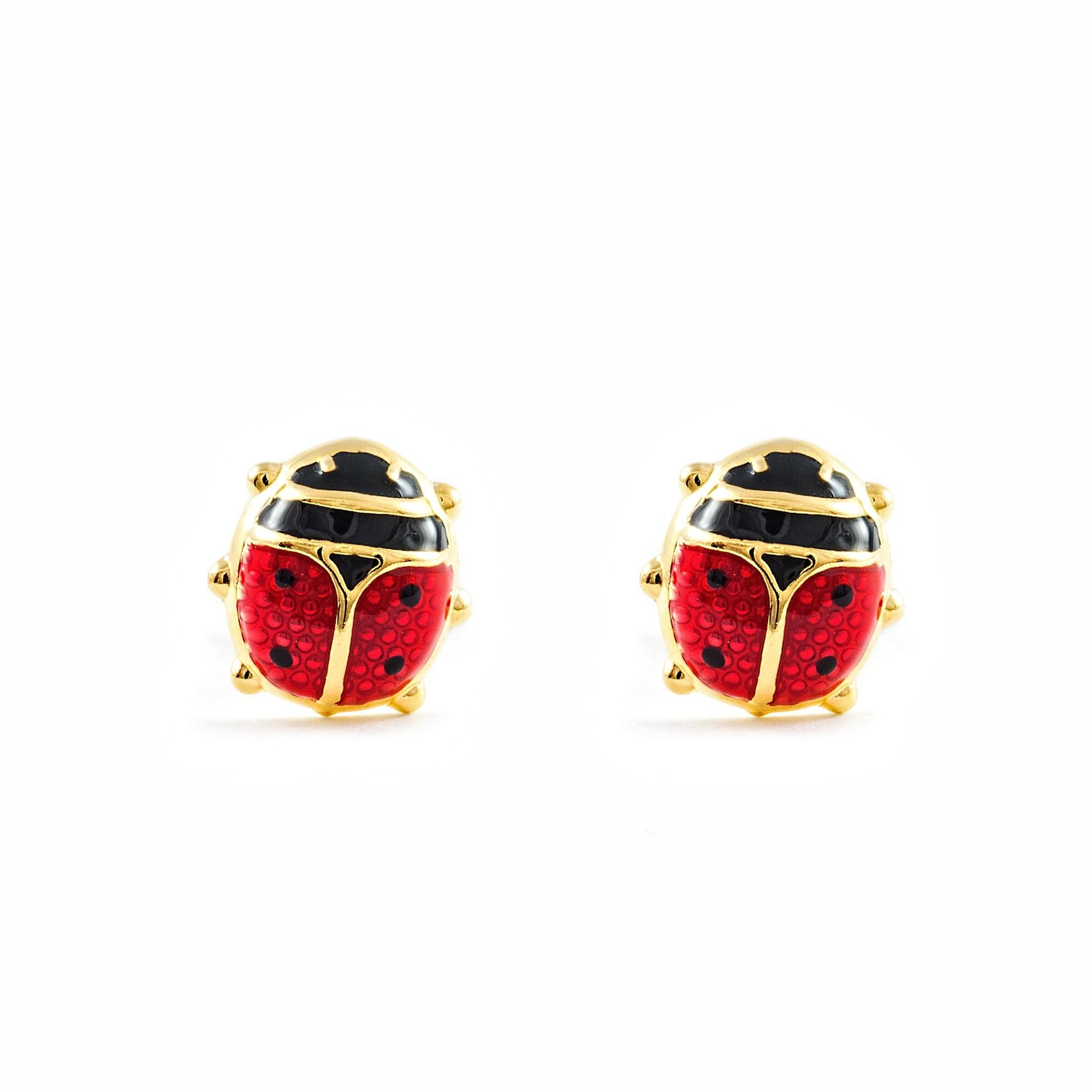9ct Yellow Gold ladybird Children's Earrings