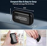 ACWOO Small Pill Cutter 2 in 1 Portable Cutter and Storage Black view 2