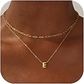 Layered Initial Necklaces for Women 14K Gold Plated Bubble A-Z Pendent Dainty Cute Choker Name Necklaces Stackable Small Initial Jewelry Gifts for Women Trendy