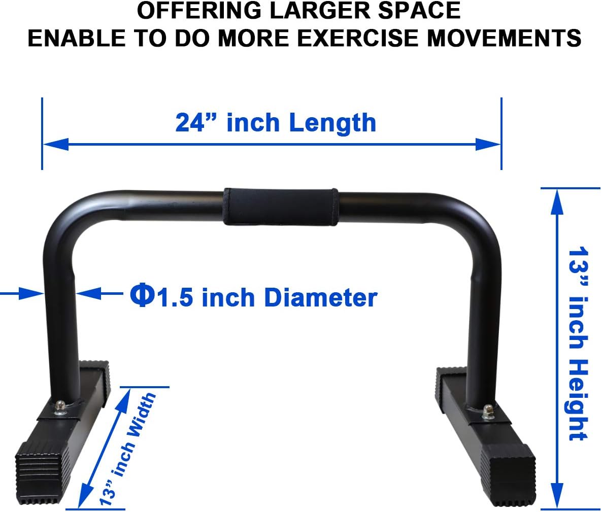 eHUPOO Push Up Bars Parallettes Dip Bars, Strength Training Pushup Stands for Bodyweight Workout&Home Gym Exercise, XL Push Up Stand Bars for Men Women, with Hand Grips Non-Slip Sturdy Structure.24x13” : Sports & Outdoors