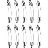 HARFINGTON 10 Pcs Name on Rice Glass Vial Pendant 6mm Widths Mini Glass Bottles, for Necklace Wish Bottle DIY Pendant Craft Souvenirs