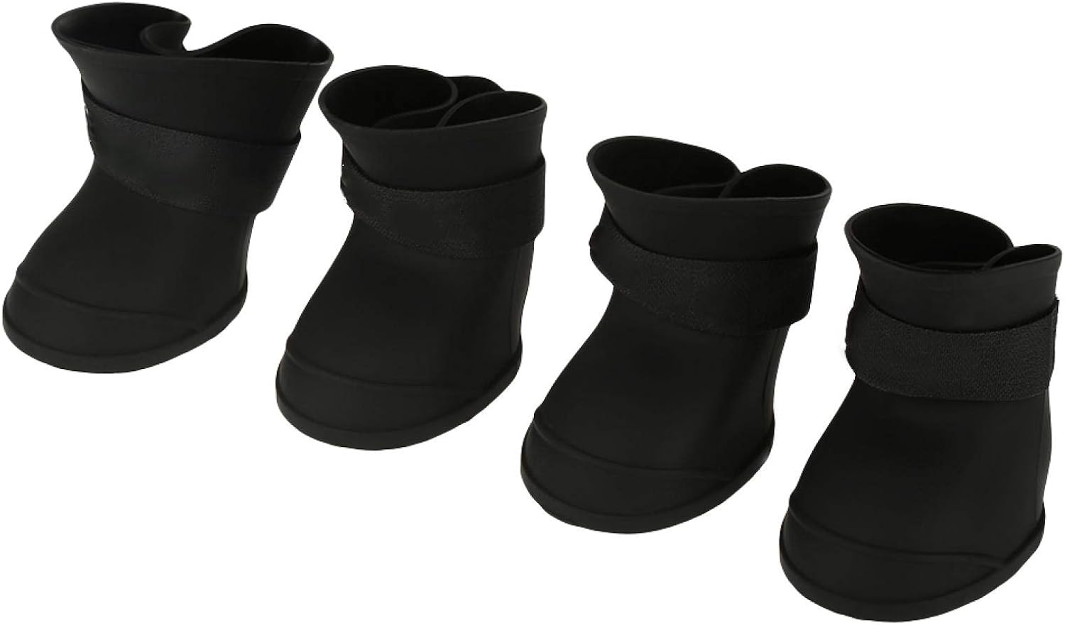 Waterproof Pet Boots, Dog Protection Rain Snow Dog Shoes, Anti-Slip Silicone Dog Boots for Small Medium Dogs Cats Puppy(Black-L)