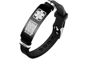 PETSMYA Medical Alert Bracelet for Men & Women – QR Code Emergency ID Wristband with Location Sharing & Emergency Call – Adjustable Waterproof Silicone Band for Chronic disease,Allergies,Mental,Medication,Pets, Seniors etc,. & Everyday Safety