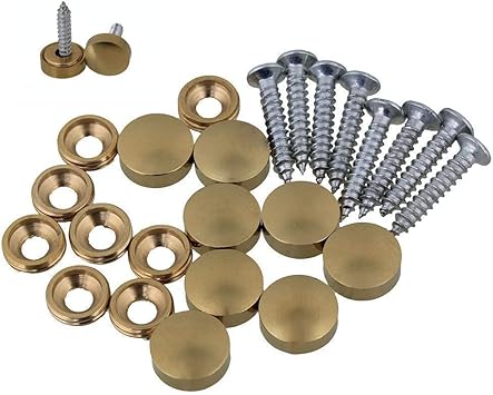 Amazon Com 10pcs Mirror Screws Brass Mirror Screws Cap Cover