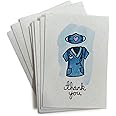 Blue Scrubs Thank You Cards - 24 Greeting Cards with Envelopes - Notecards for Nurses, Doctors, & Healthcare Workers