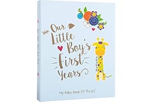 Ronica Memory Book for Baby Boy, Photo Album, Easy to Use Keepsake Scrapbook, Modern Keepsake for New Parents to Record Photos and Milestones