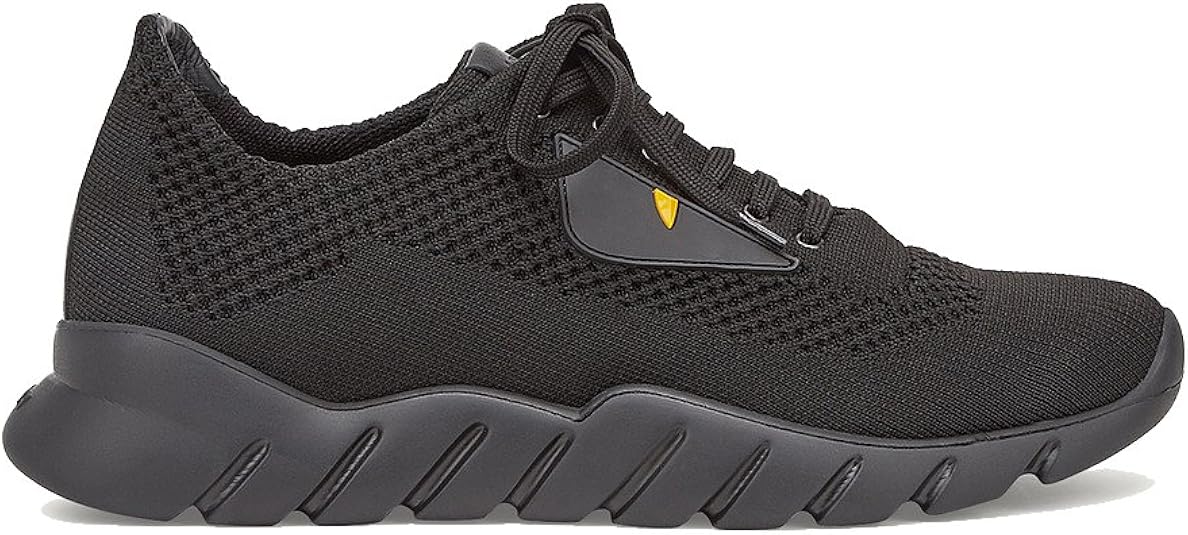 fendi black fabric sneakers