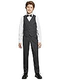 Marvelous World Boys' 5-Piece Formal Vest Suit