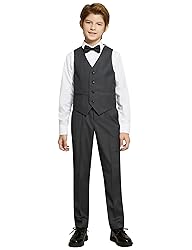 Marvelous World Boys' 5-Piece Formal Vest Suit