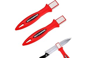 Penitue 2pcs Garden Tool Sharpener, Multi-Blade Sharpener Portable Sharpening Stone for Pruning Shears Scissors Knives Garden