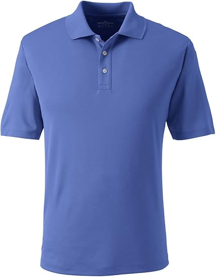 Lands' End Men's Short Sleeve Solid Active Polo Shirt at Amazon Menâs Clothing store