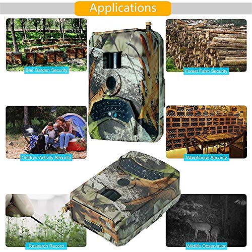 EXCLVEA Wildkamera 1080p Wanderkamera 120 Grad Infrarot LED Jagdkamera IP56 wasserdichte DC 15V Stromversorgung für die… – Bild 8
