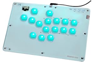 Sehawei Haute42 Arcade Stick T16-Crystal All-Button Arcade Controller 16Keys for PC/Ps3/Ps4/Switch/Steam,Fight Stick for Fighting Games with Custom RGB & Turbo Functions & Hot Swap