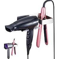 XILIMEN Wall Mounted Hair Dryer Holder – Sturdy Stainless Steel, Holds Hair Dryers & Straighteners