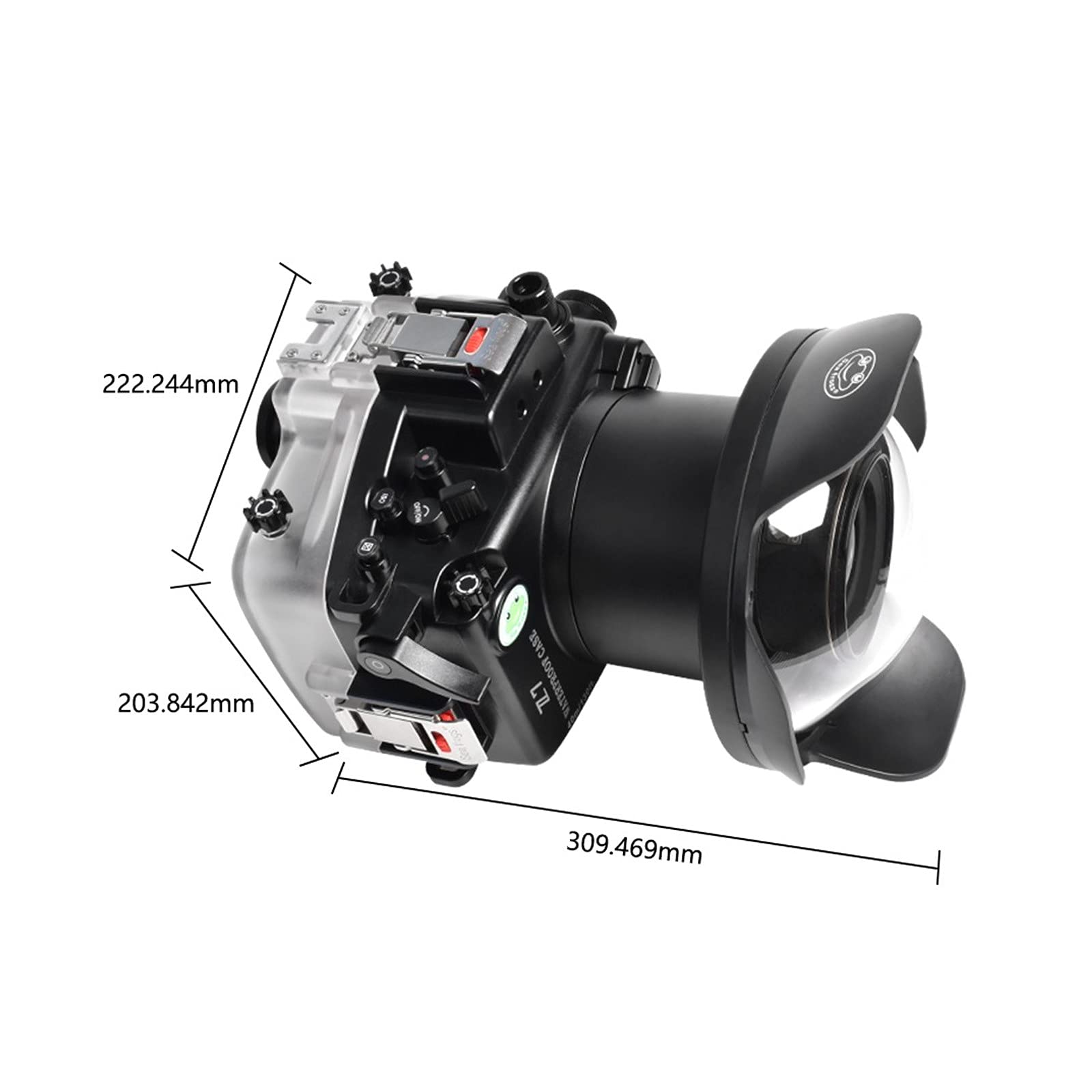 SeaFrogs Underwater Housing for Nikon Z7 Z6+ 6 Inch Dome Port Kit 40M/130ft Waterproof Case for Nikon Z6 Z7+ NIKKOR Z 24-70mm f/4, Z 28-75mm f/2.8