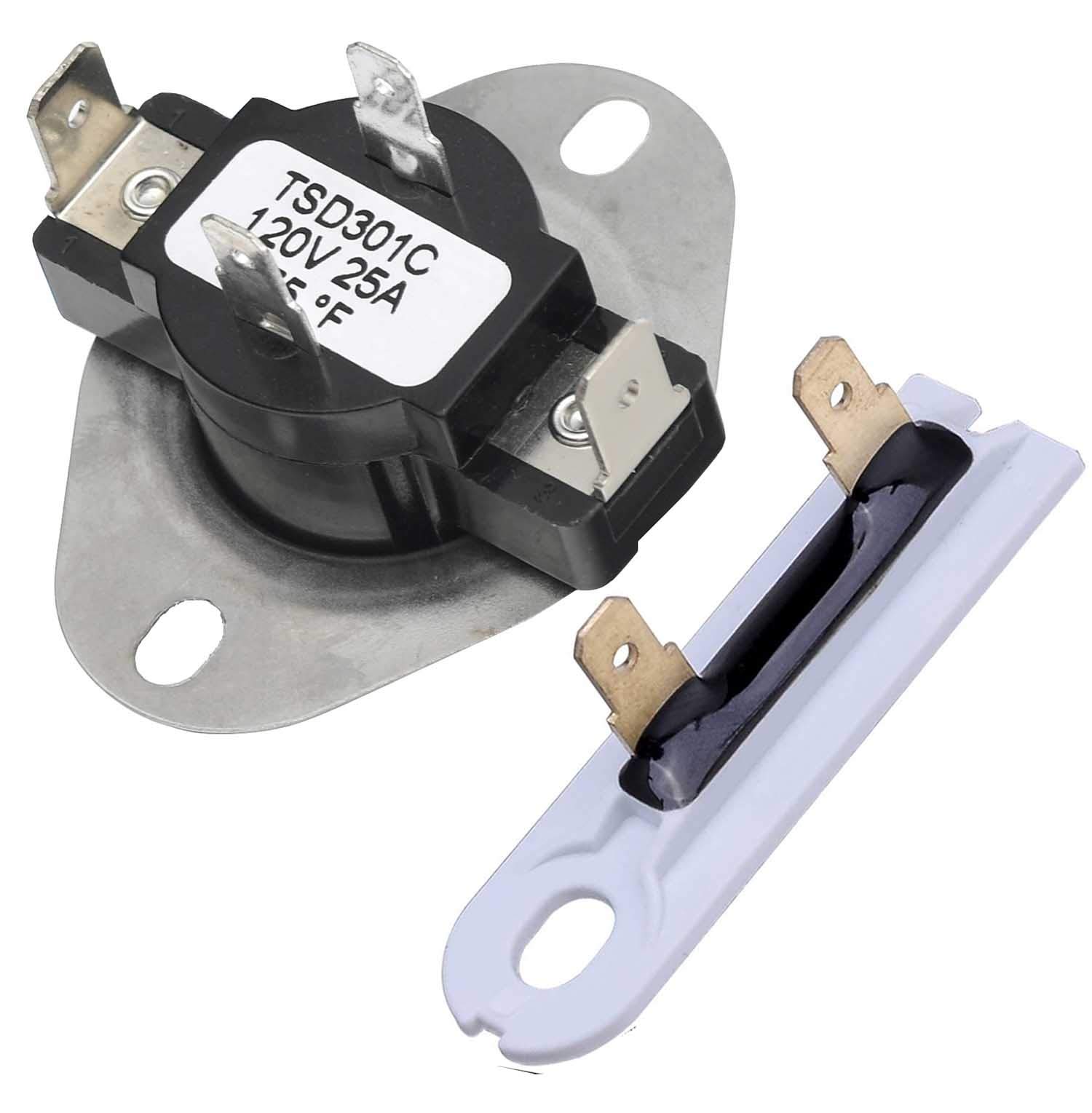 Lifetime 3387134 AND 3392519 DRYER CYCLING THERMOSTAT & THERMAL FUSE ...