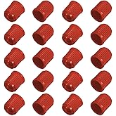 20PCS Tire Valve Stem Caps, Tire Valve Dust Caps Air Caps Cover with O Rubber Seal, Corrosion Resistant Auto Accessories Universal Stem Covers for Trucks Motorcycles Bicycles SUVs (Red)