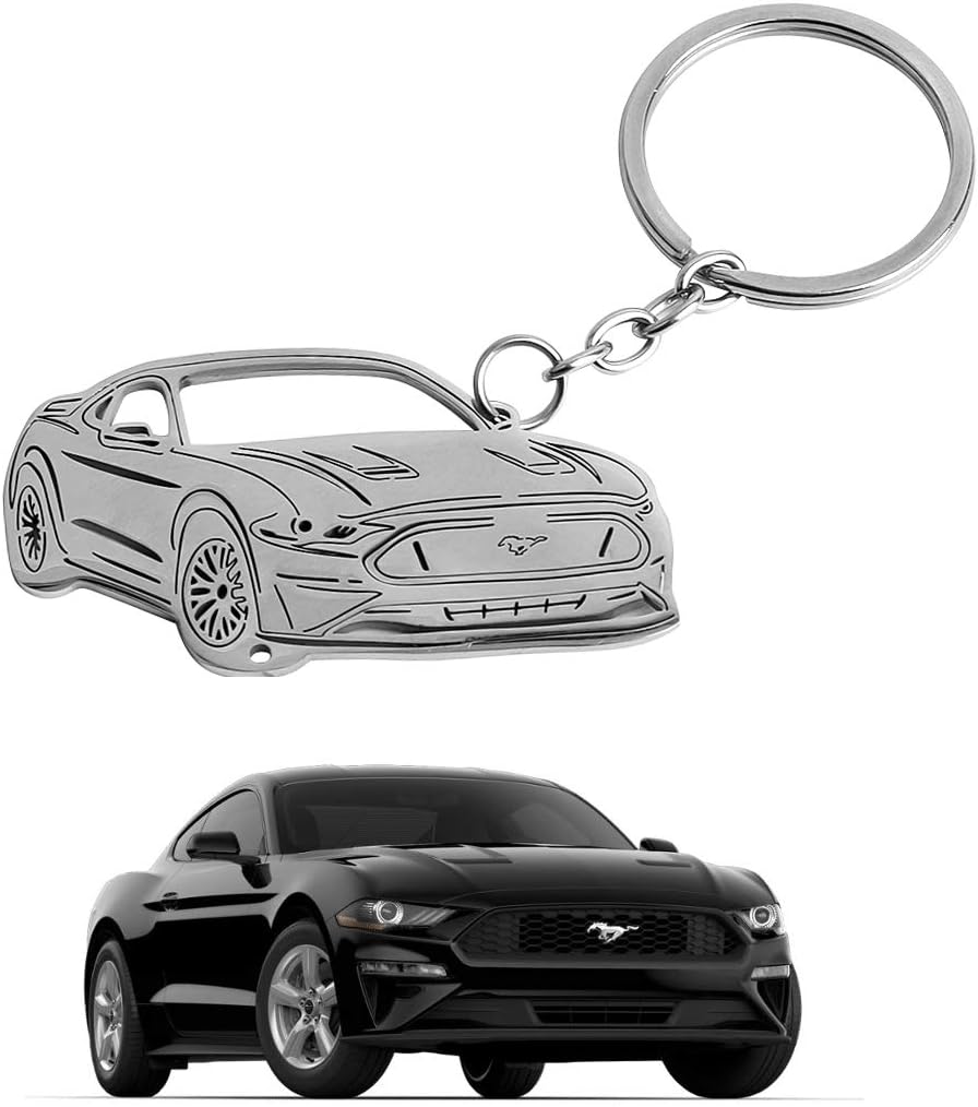 304 Stainless Steel 3D Keychain Key Chain for Ford MUSTANG Accessories Custom Performance Muscle Car Keyring Parts