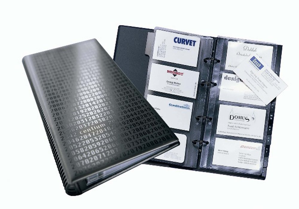 Durable Visifix Centium Business Card Album for 200 Cards - Black