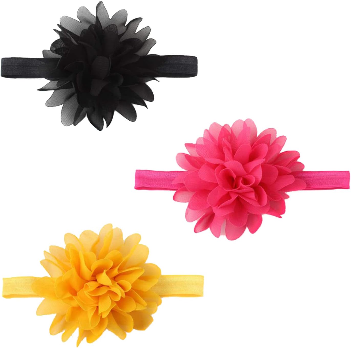 Babymoon Headbands Flowers Soft Hairbands for Baby Girls Infants Toddlers