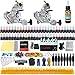 Solong Tattoo® Complete Tattoo Kit 2 Pro Machine Guns 54 Inks Power Supply Foot Pedal Needles Grips Tips TK220