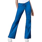 Cherokee Luxe Women Scrubs Pant Low Rise Flare Leg Drawstring Cargo 21100