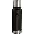 Stanley Classic Legendary Vacuum Bottle 1.0 qt | Wide Mouth with Leakproof Cup Lid | Keep Drinks Hot or Cold | Packable for Travel | Insulated Stainless Steel Thermos | BPA-Free | Black 2.0