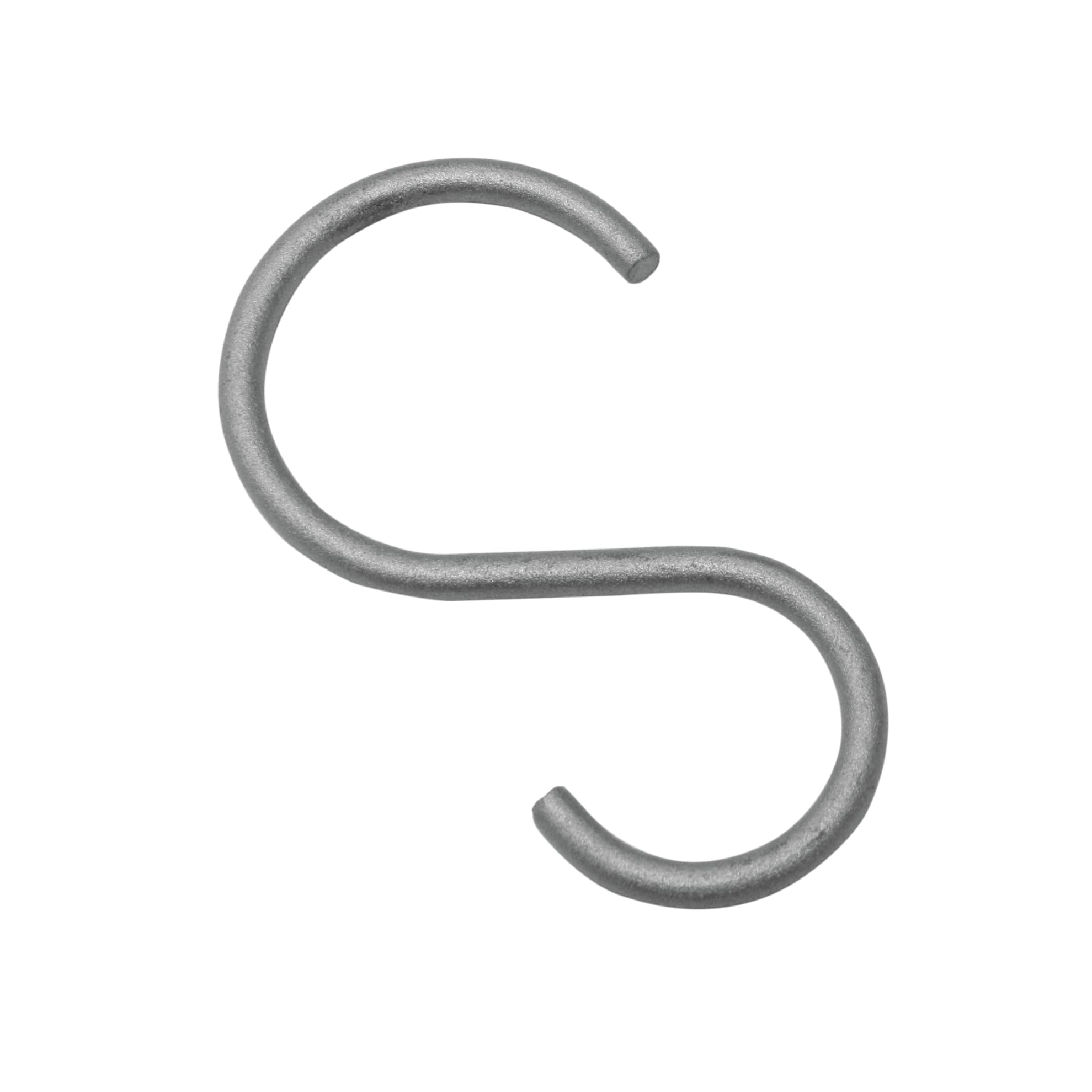 Gardinia Industrial Home Series S-Hooks for Curtain Rods with Diameter 25 mm, for Hanging Curtains and Curtains, Metal, Silver, Pack of 10