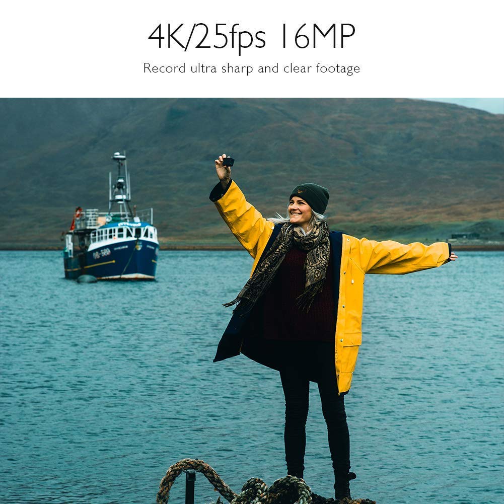 AKASO EK7000 Pro 4K Action Camera with Touch Screen EIS Adjustable View Angle 40m Waterproof Camera Remote Control Sports Camera with Helmet Accessories Kit