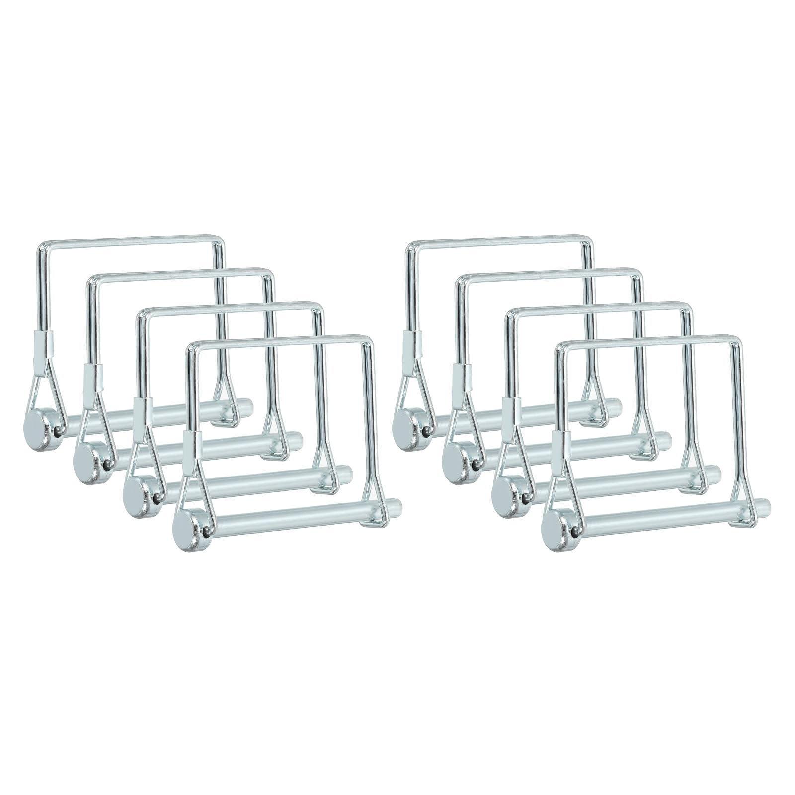 PATIKIL Trailer Coupler Pin 1/4x2-3/8x1.77"(D*L*IW), 8 Pcs Wire Lock Pin Square Shaft Locking Pins Safety PTO Hitch Pin for for Farm Trailer Tractor Truck Boat Towing (6x60x45mm)