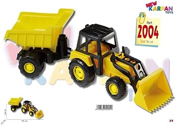 tractor con pala de juguete