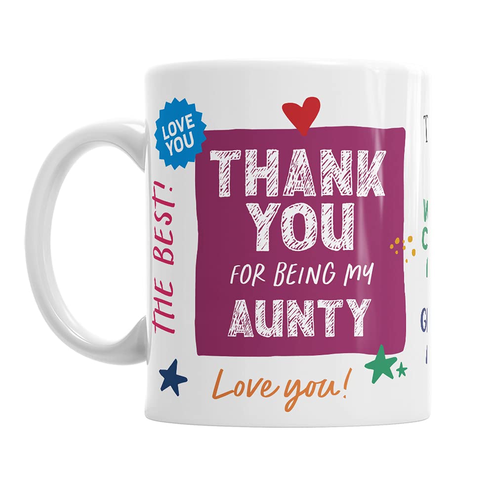 Mainly Mugs Aunty Gift Keepsake 11oz Ceramic Coffee Mug Keepsake for Aunty