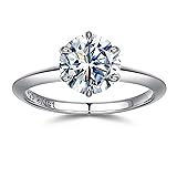 SMILEST 2ct Classic Moissanite Promise Rings for