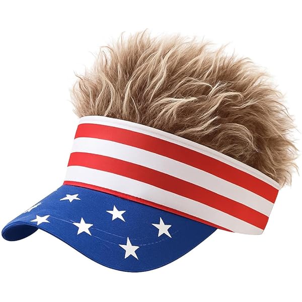 New Novelty Mens Baseball Cap Fake Hair Wig Sun Cap For Men Women Funny Cool Hip
