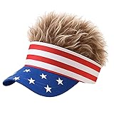 Men's Hair Visor ​Sun Hats Visor with Hair Fake