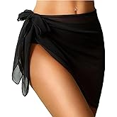 VINICUNCA Women Cover Ups Beach Swimsuit Sarongs Semi-Sheer Coverups for Bathing Suits Skirt Chiffon