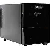 Koolatron Wine Fridge - Wine Cooler, 6 Bottle Cabinet for Champagne, White & Redwines, Freestanding Cellar For Bar, Home, Sma