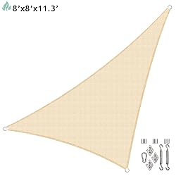 SunnyRoyal 8'x8'x11' Heavy Duty Sun Shade Sail