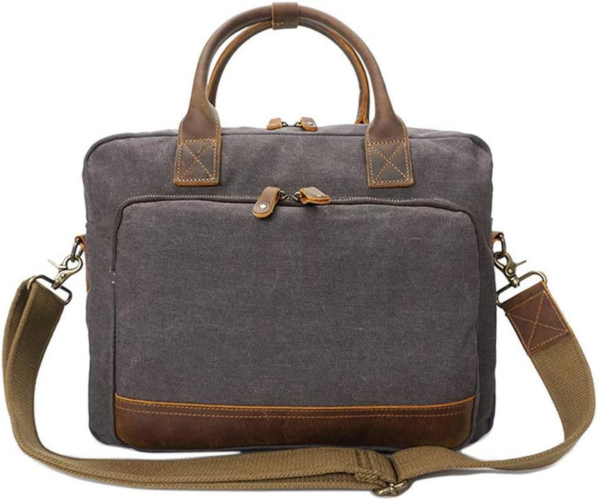 TADYL Laptop Bag 14 Inch, Unisex Business Office Bag, Multi-Function Retro Messenger Handbag