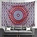 ZAMAT Mandala Tapestry, HD Print Indian Hippie Wall Tapestry,Bohemian Tapestry Wall Hanging with Hangers and Nails, Floral Wall Blanket for Living Dorm Room Decor (51.2 x 59.1 inch, Red)