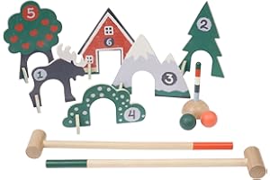 Manhattan Toy Through The Woods Two-Player 11-Piece Croquet Set for Kids with Travel Storage Bag