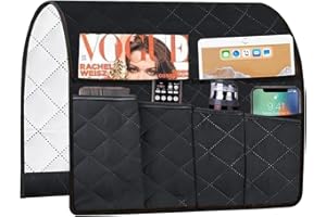 Chris.W Sofa Armrest Organizer with 5 Pockets, Armchair Remote Control Holder Sofa Cover, Armchair Caddy for Smart Phone, Boo