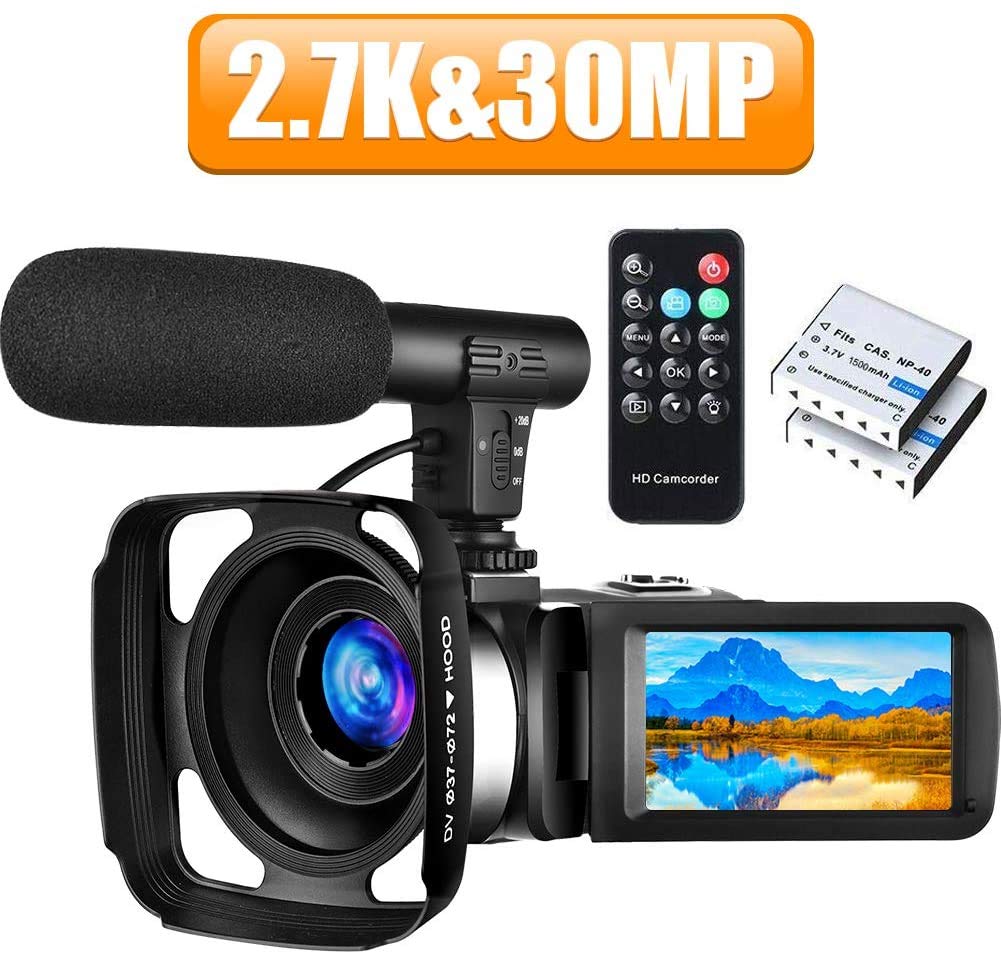 Mua ビデオカメラ 2 7k 30fps 30mp 16倍デジタルズーム Ir夜視機能 遠隔操作可能 ウェブカメラ用 外付けマイク タイムラプス スローアクション Hdmi機能付き レンズフード付き バッテリー 2 リモコン付属 カムコーダー ブログカメラ Tren Amazon Nhật Chinh Hang 21 Fado