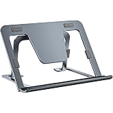 Tablet Stand Adjustable &amp; Foldable, Slim Portable Aluminum Tablet Holder for Desk, Compatible with iPad Pro/Air/Mini, Samsung Tab, Surface Pro, Kindle Fire (7-13") (Gray)