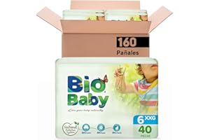 Bio Baby Pañal Bebé , Talla 6 XXG -grande, 160 units